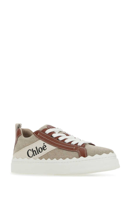 CHLOE Multicolor Fabric and Leather Lauren Sneaker - Women's Size