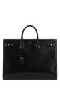 SAINT LAURENT Black Leather Sac OF Jour Handbag - 40 x 30 x 12 cm