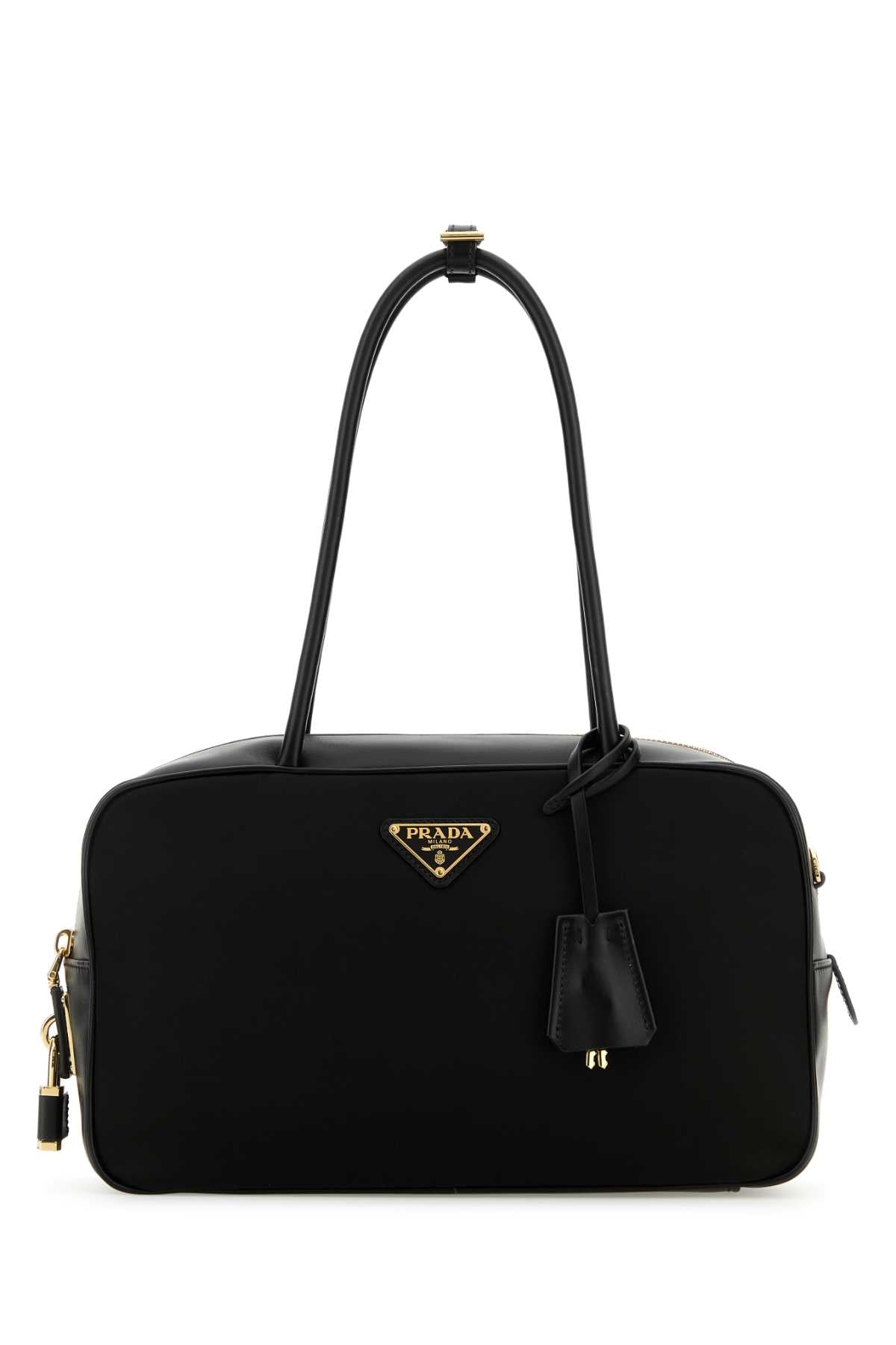 PRADA Chic Black Nylon Handbag - 30 cm Width