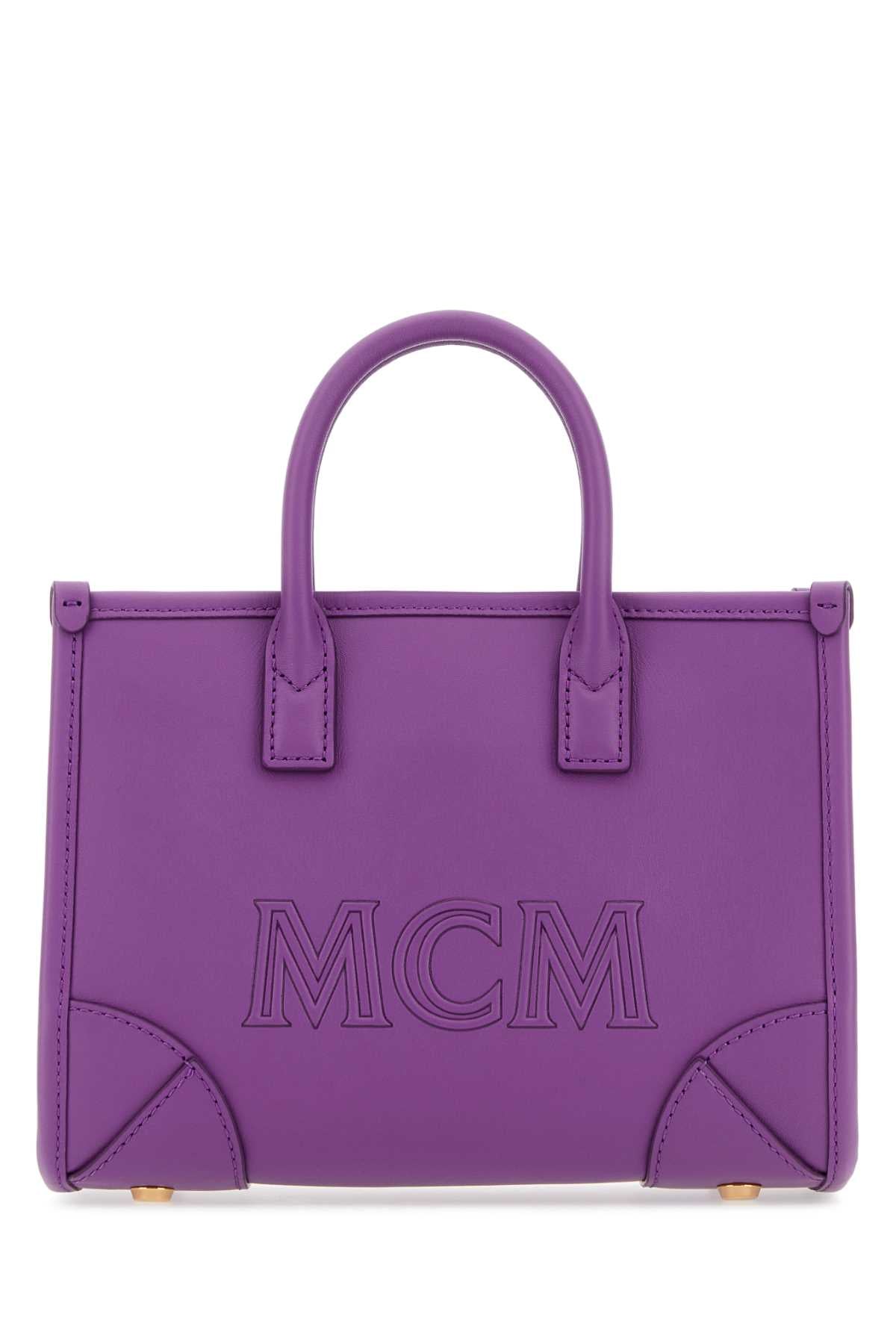 MCM Mini Leather Handbag - Light Purple