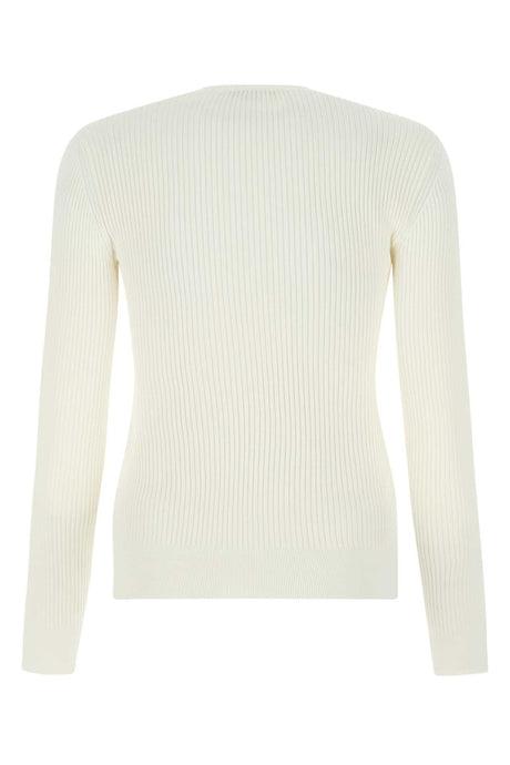 ALEXANDER MCQUEEN Ivory Stretch Viscose Sweater for Women