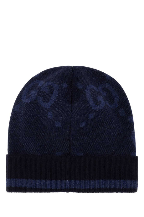 GUCCI Embroidered Cashmere Beanie Hat