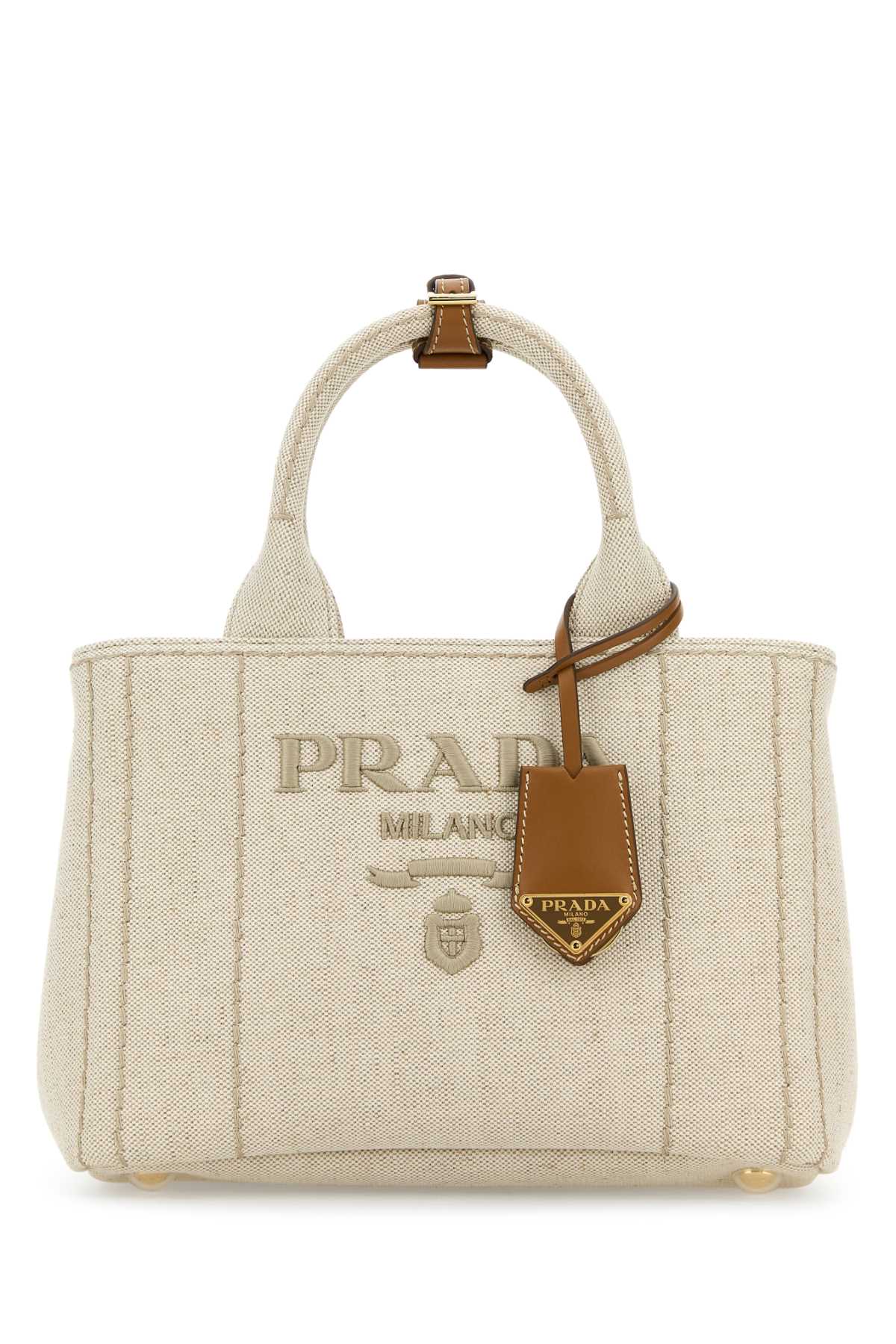 PRADA Mini Canvas Shopping Handbag