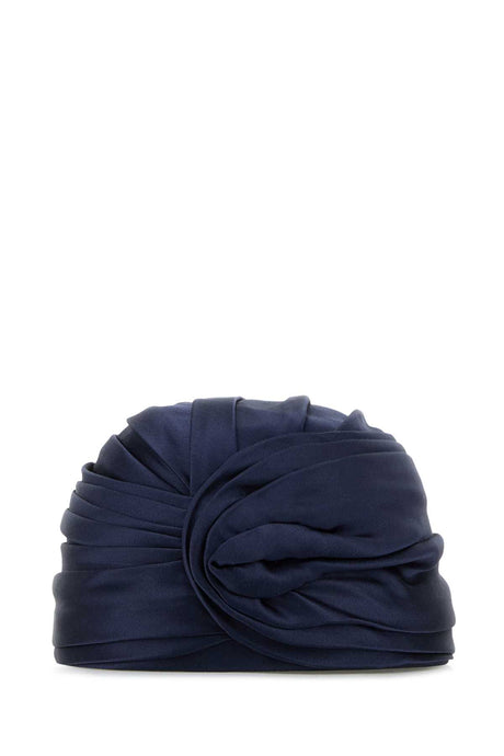 VALENTINO GARAVANI Midnight Blue Satin Turban