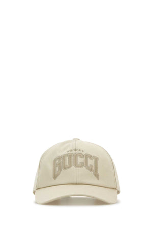 GUCCI Ivory Cotton Baseball Cap - Unisex