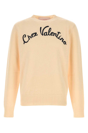 VALENTINO GARAVANI Cream Wool Sweater for Men - Classic Comfort