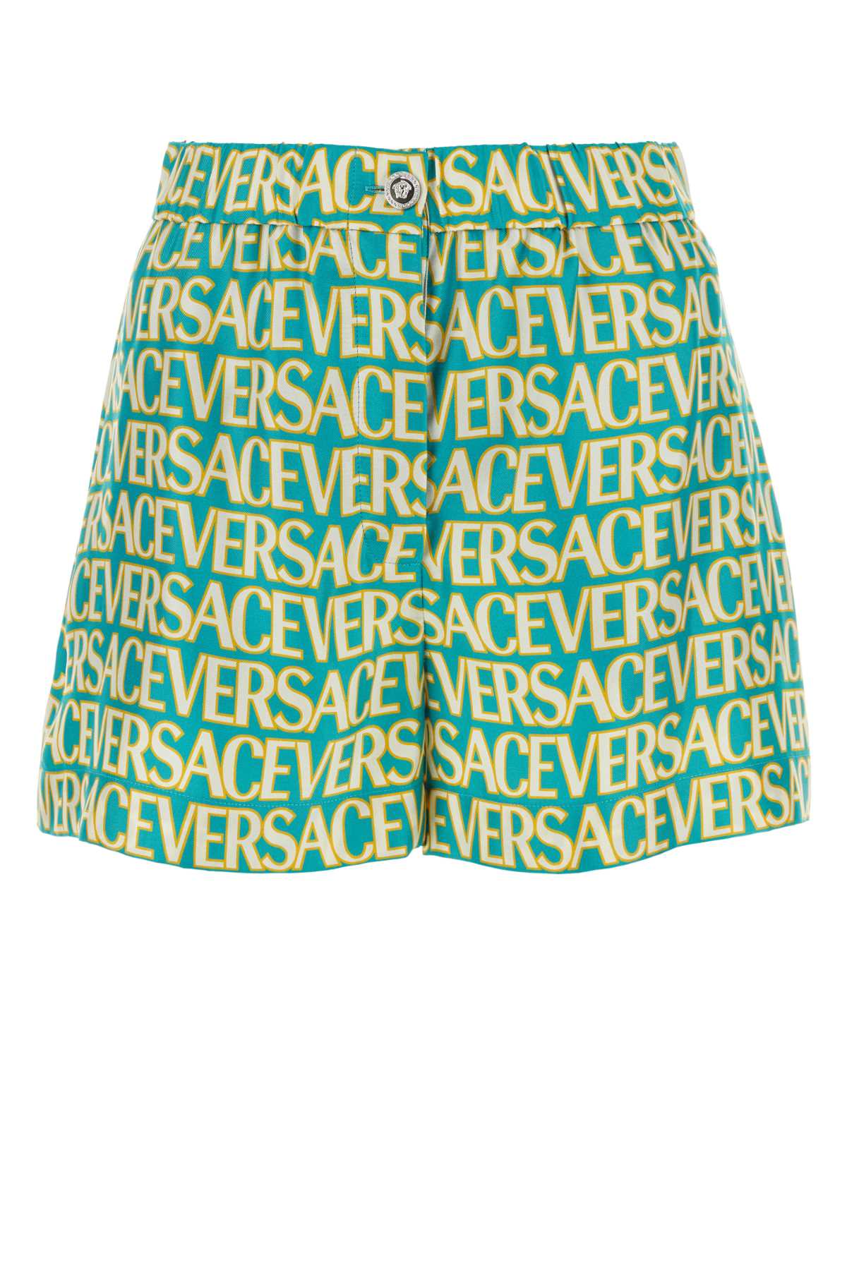 VERSACE Allover Printed Satin Shorts