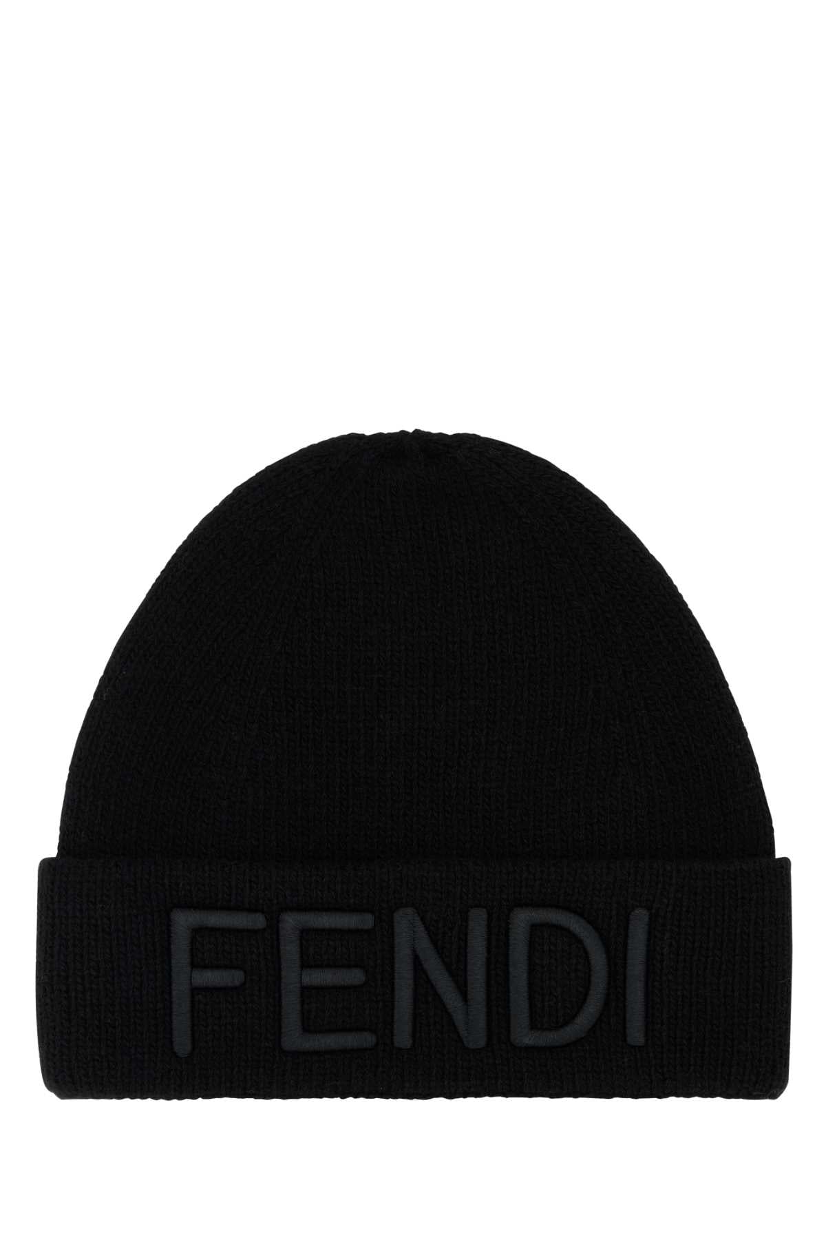 FENDI Cozy Black Wool Beanie for Him