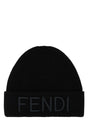 FENDI Cozy Black Wool Beanie for Him