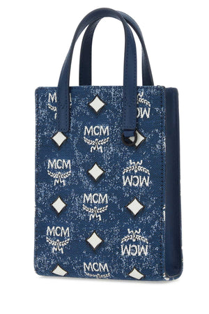 MCM Unisex Mini Embroidered Canvas Aren Handbag