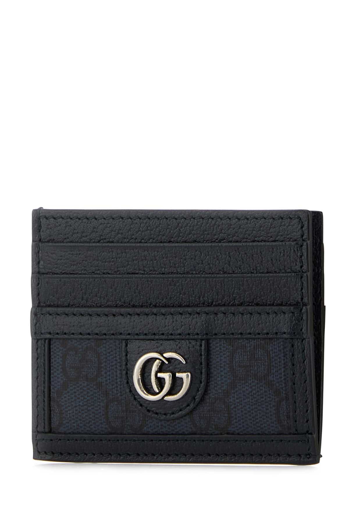 GUCCI Mini Supreme Fabric and Leather Ophidia Card Holder