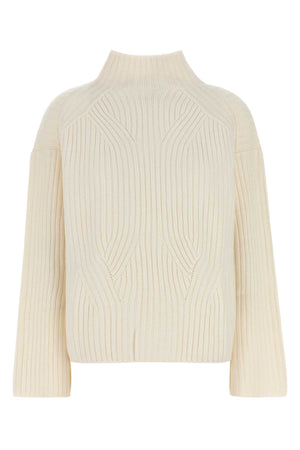 LOULOU Ivory Cashmere Ines Sweater for Women