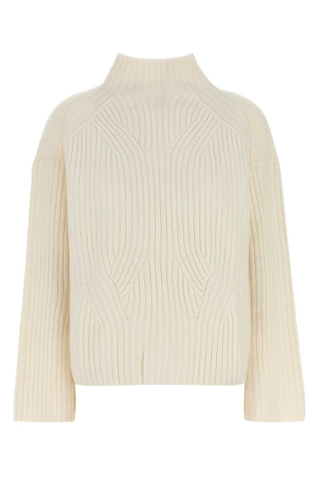 LOULOU Ivory Cashmere Ines Sweater for Women