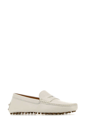 TOD'S Elegant White Leather Loafers for Women