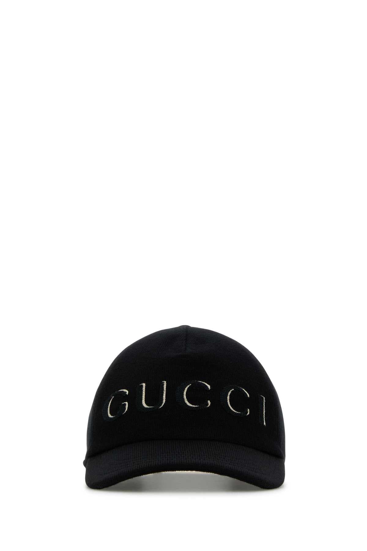 GUCCI Classic Black Wool Baseball Cap