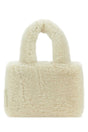 AMINA MUADDI Mini Ivory Shearling Handbag