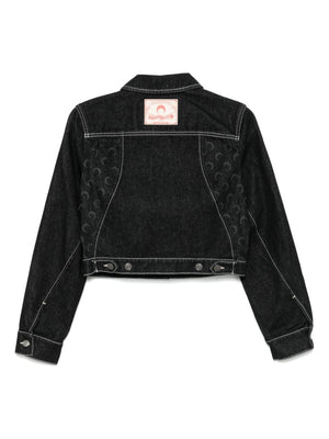 MARINE SERRE CROPPED DENIM JACKET