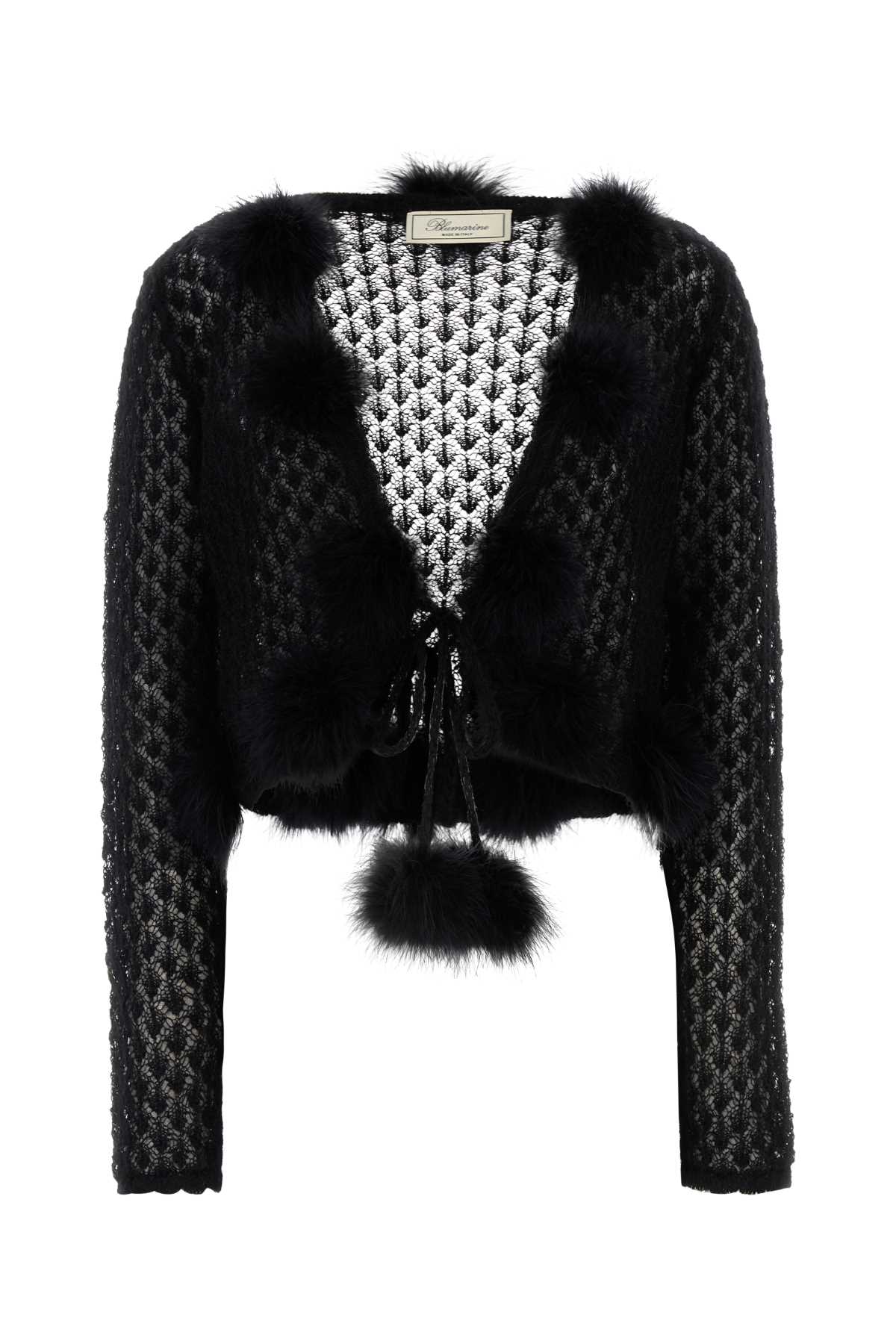 BLUMARINE Chic Black Knit Cardigan for Women