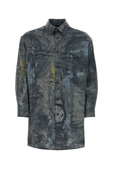 YOHJI YAMAMOTO Printed Cotton Shirt - Modern Fit