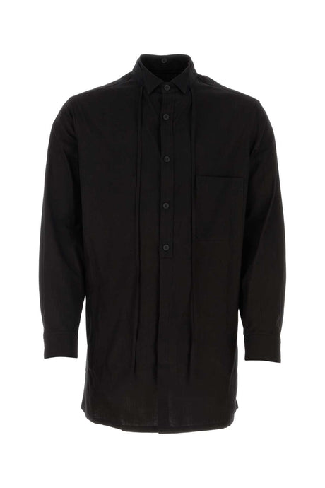 YOHJI YAMAMOTO Classic Black Cotton Shirt for Men