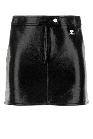 COURREGES Faux Leather Mini Skirt