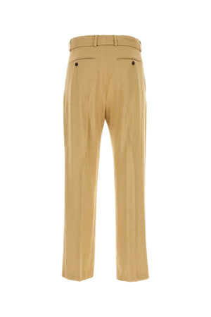 DRIES VAN NOTEN Versatile Camel Viscose Blend Pants for Men