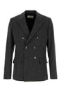 AMI Sophisticated Dark Grey Wool Blazer for Men