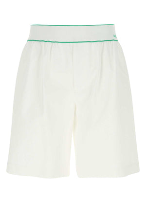 BOTTEGA VENETA Classic White Cotton Bermuda Shorts for Men