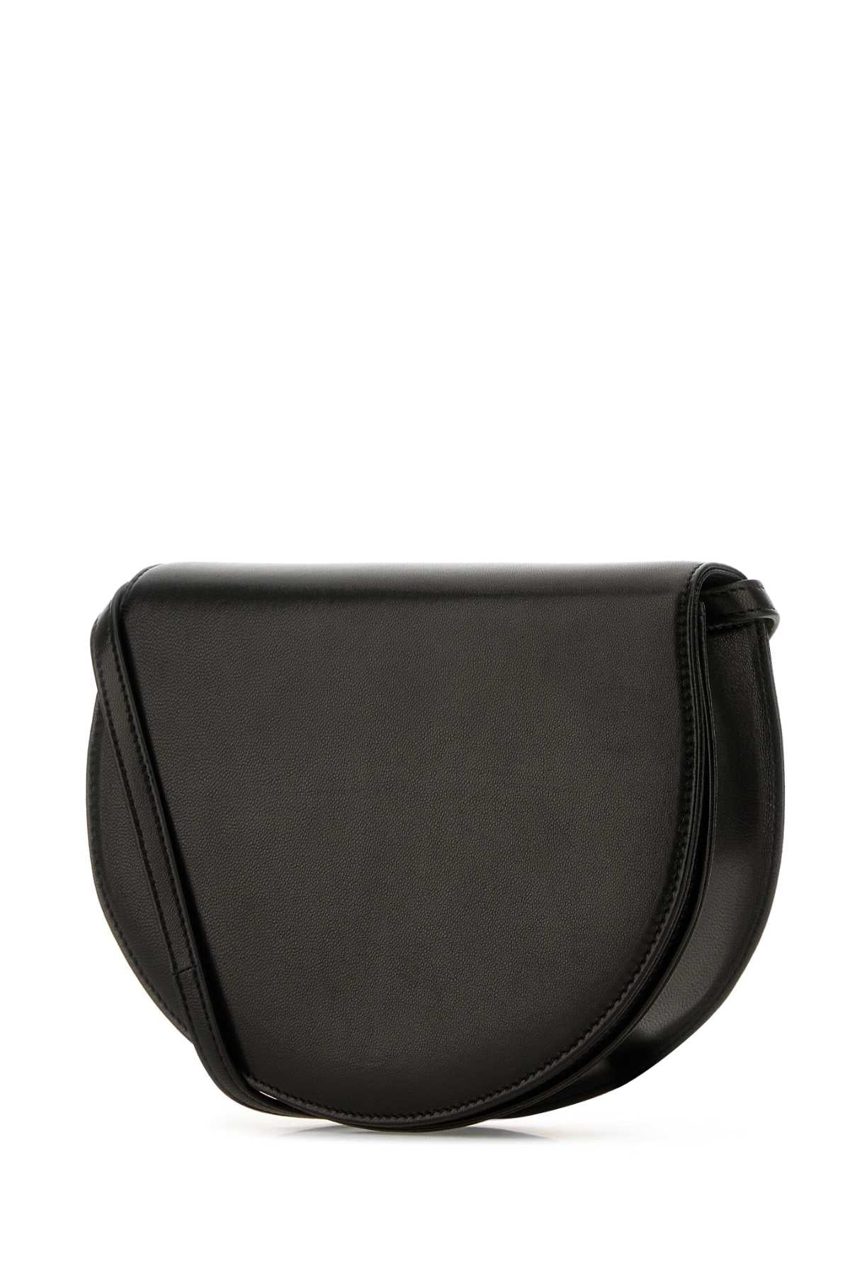 THE ROW Mini Black Leather Canteen Shoulder Handbag