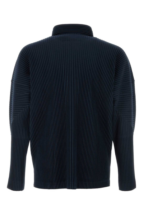 HOMME PLISSE' ISSEY MIYAKE Navy Mini Polyester Shirt for Men