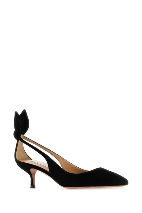 AQUAZZURA Elegant Bow Tie Pumps with 5 cm Heel