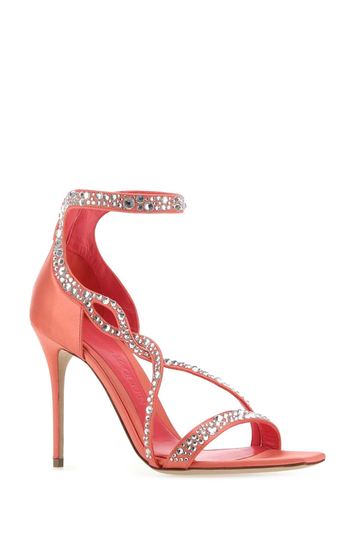 ALEXANDER MCQUEEN Elevated Satin Sandals - 11 cm Heel