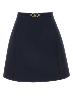 VALENTINO GARAVANI Midnight Blue Wool Mini Skirt