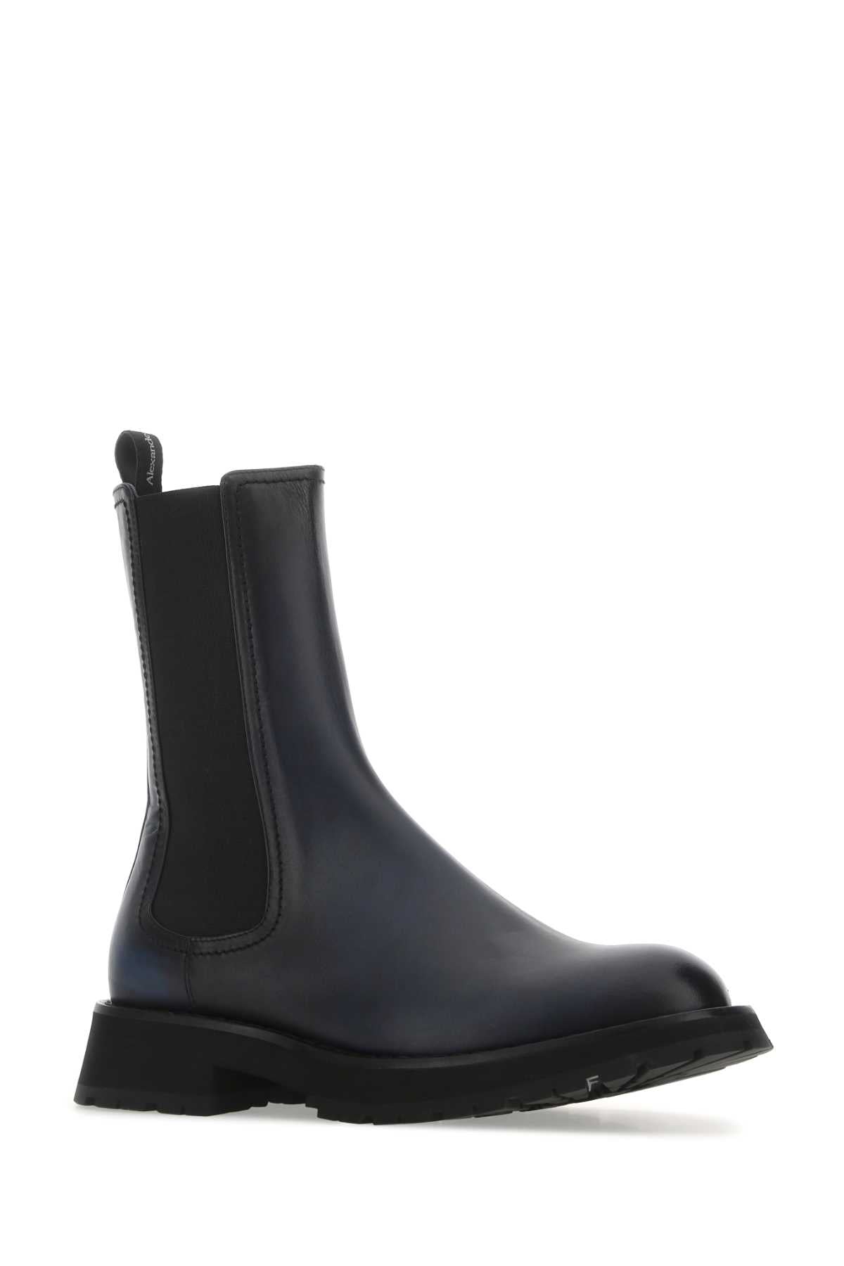 ALEXANDER MCQUEEN Two-tone Leather Ankle Boots for Men