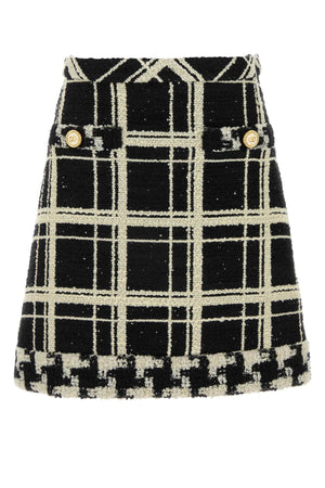 VALENTINO GARAVANI Chic Embroidered Tweed Mini Skirt