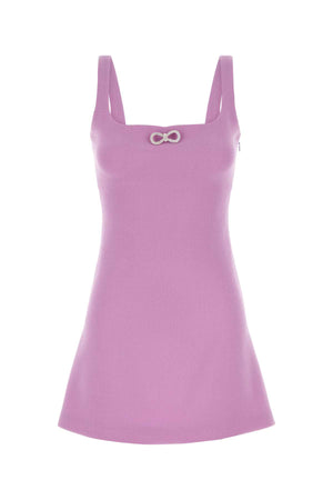 MACH&MACH Chic Lilac Wool Mini Dress