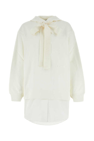 PATOU Oversized Ivory Cotton Sweatshirt