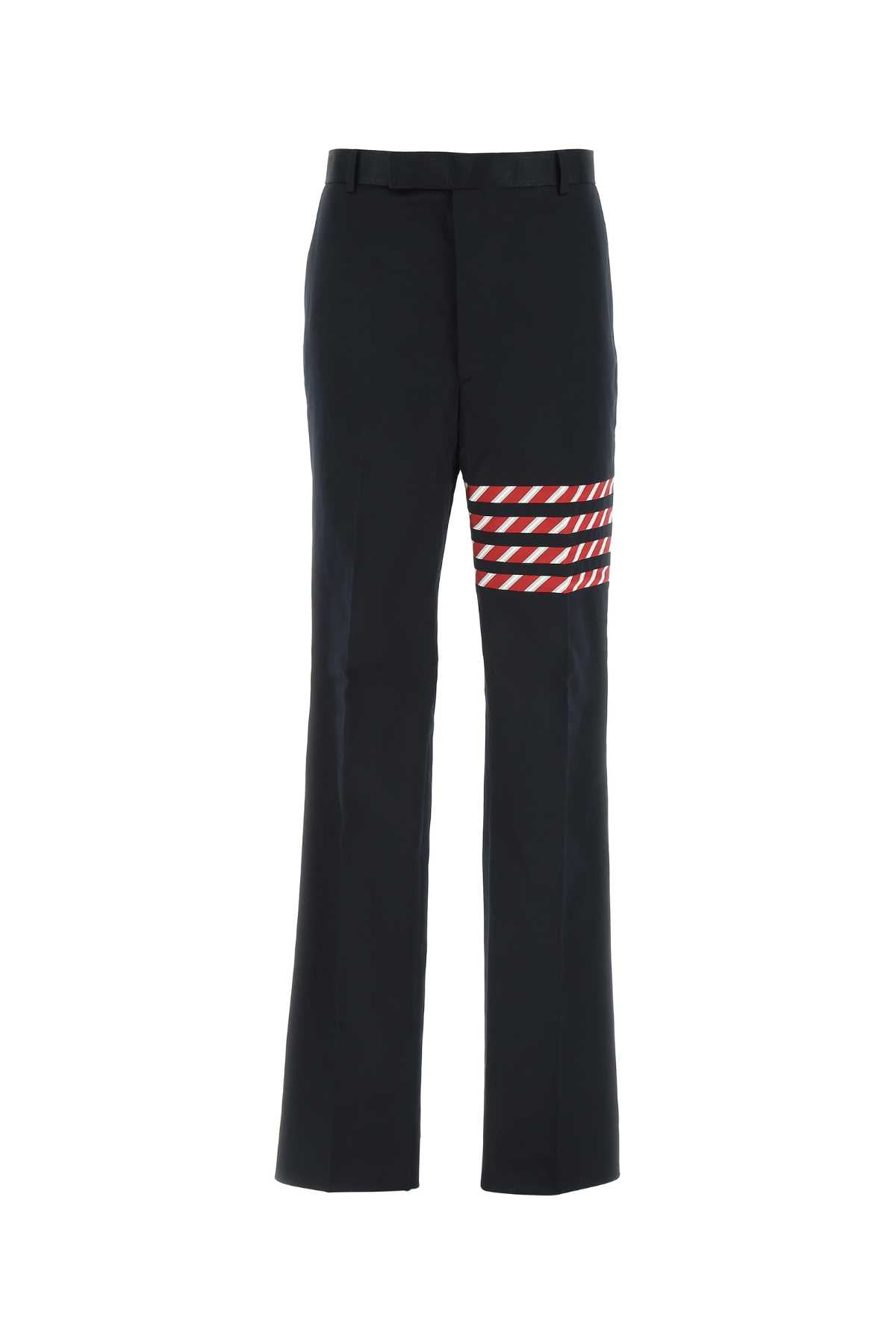 THOM BROWNE Midnight Blue Cotton Pants for Men