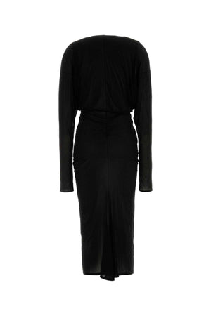 SAINT LAURENT Chic Black Stretch Long Dress