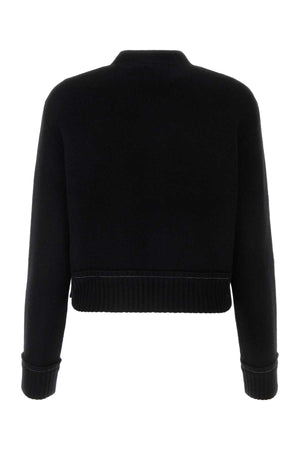 SACAI Chic Black Cotton Blend Cardigan for Women