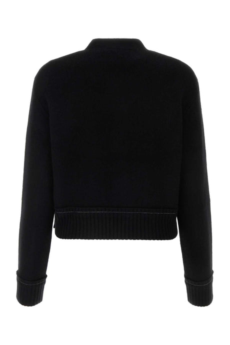 SACAI Chic Black Cotton Blend Cardigan for Women