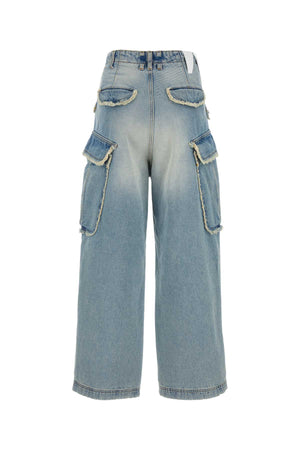 DARKPARK Light-Blue Cargo Jeans for Women