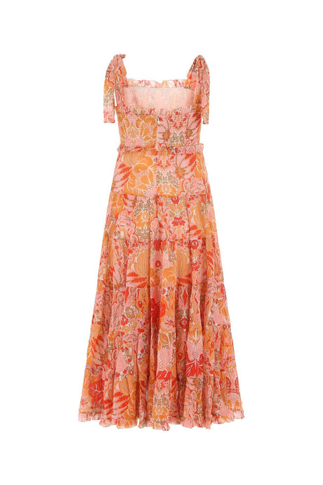 ZIMMERMANN Floral Cotton Blend Long Dress for Women