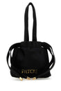 PATOU Elegant Black Satin Bucket Handbag 20 cm x 17 cm