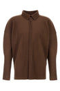 HOMME PLISSE' ISSEY MIYAKE Sophisticated Brown Mini Shirt for the Modern Man